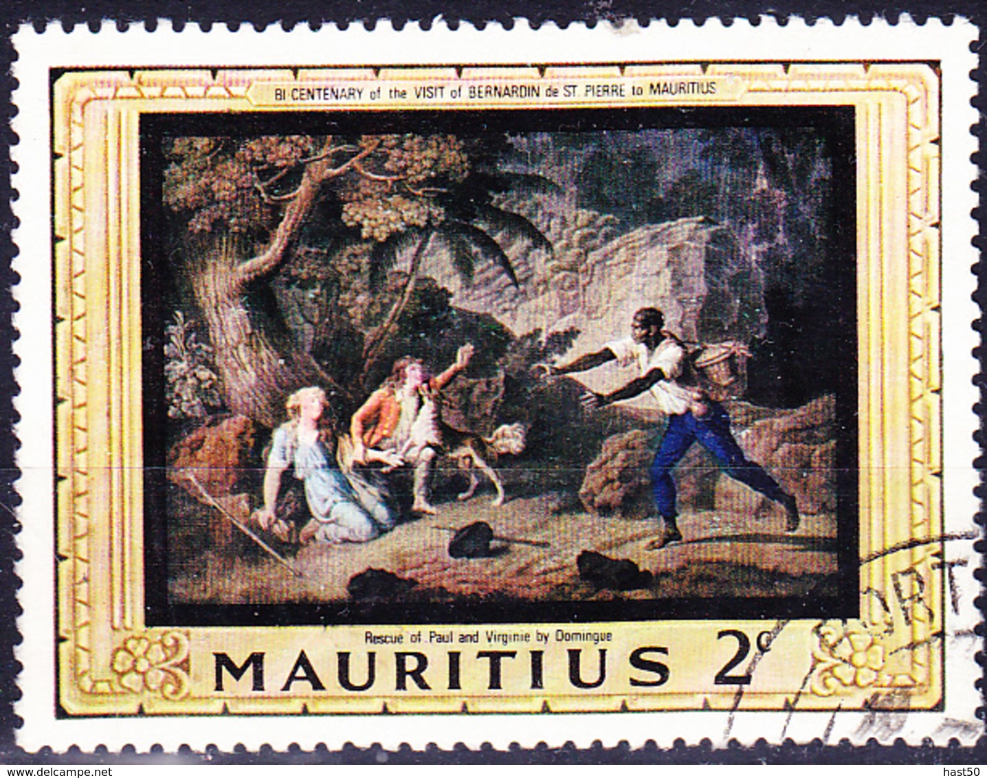 Mauritius - Rettung Von Paul Und Virginie Durch Den Negersklaven Domingue (Mi.Nr.: 325) 1968 - Gest. Used Obl. - Maurice (1968-...)