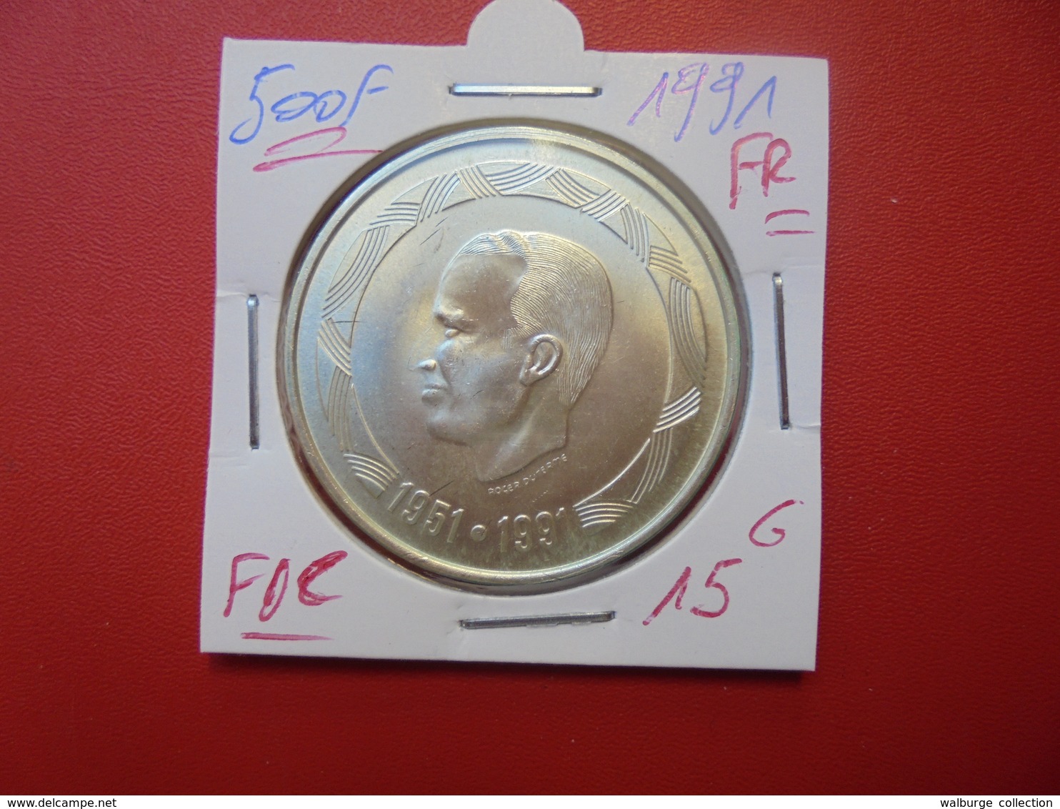Baudouin 1er. 500 FRANCS 1991 FR. ARGENT QUALITE FDC ! - 500 Francs
