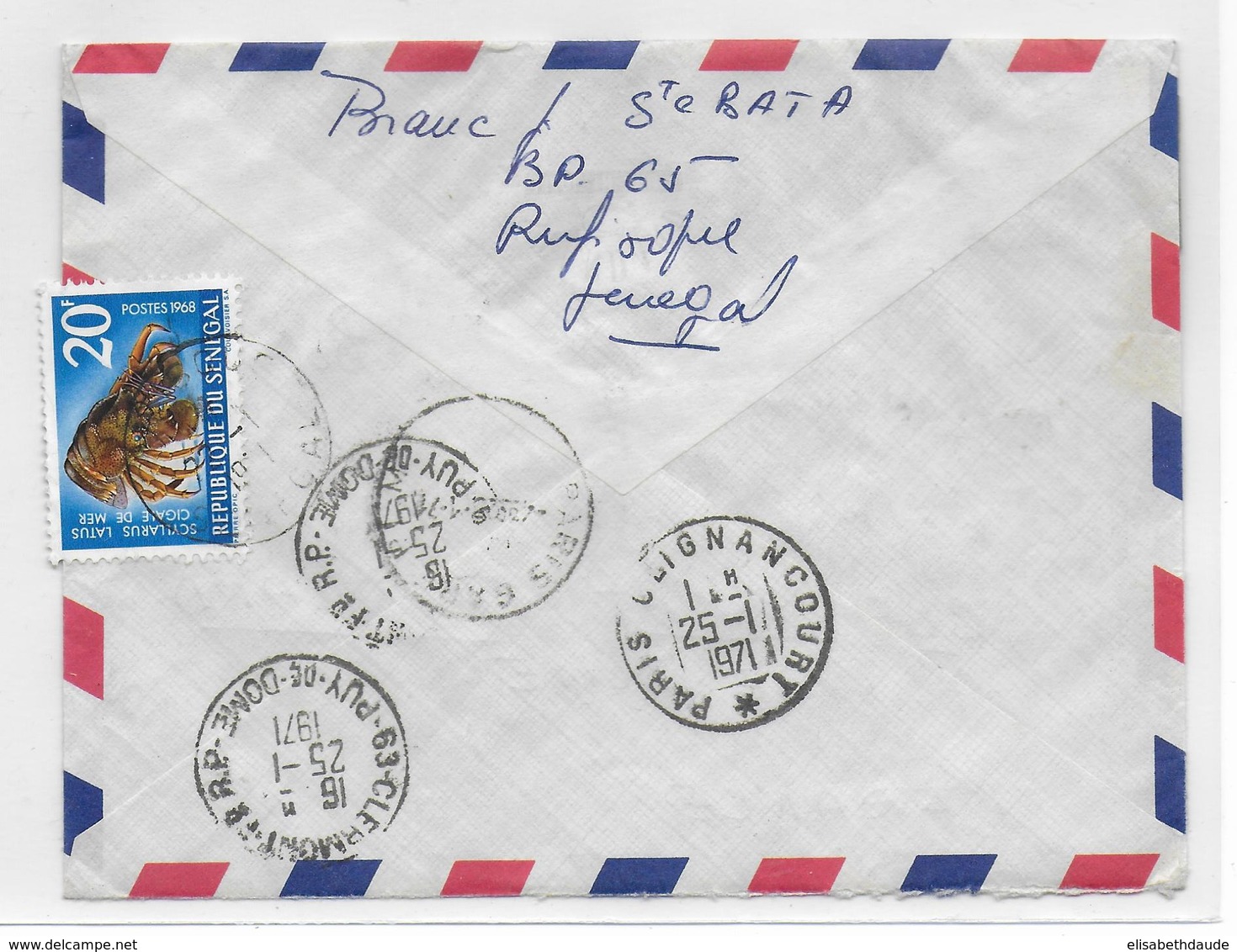 SENEGAL - 1971 -  ENVELOPPE EXPRES Par AVION De RUFISQUE => FRANCE - Sénégal (1960-...)