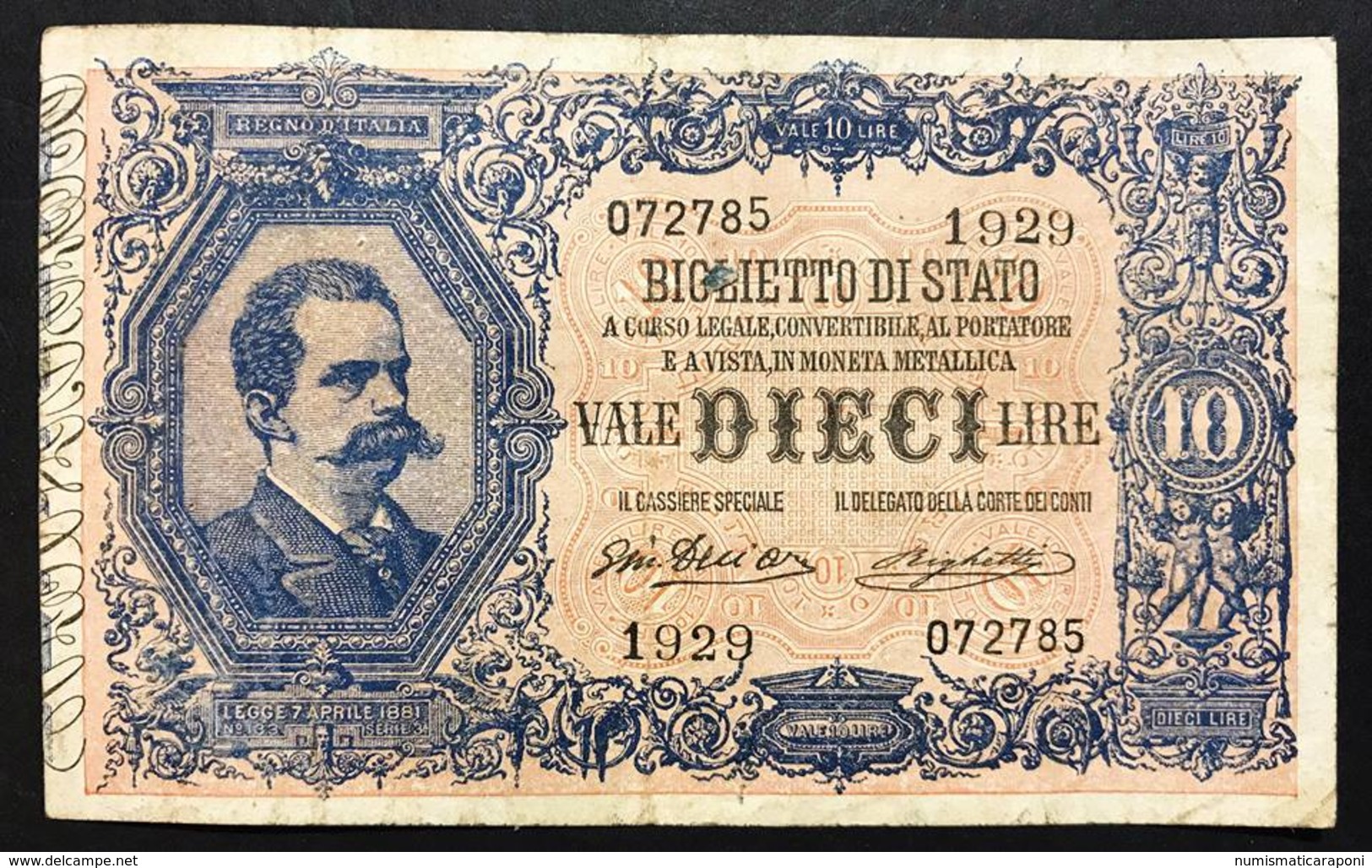 10 LIRE VITTORIO EMANUELE III° EFFIGE UMBERTO I° 11 10 1915 RARA Bel Bb LOTTO 2012 - Regno D'Italia – 10 Lire