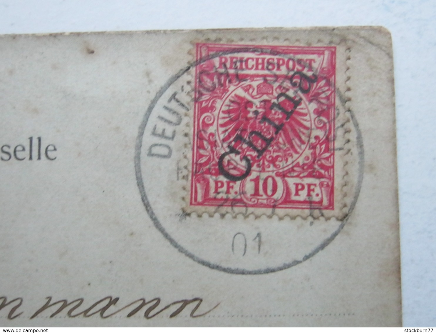 1901 , Deutsche Seepost Ost Asiatische Hauptlinie , Stempel Auf  China Marke Auf Ansichtskarte In Die Schweiz - Deutsche Post In China