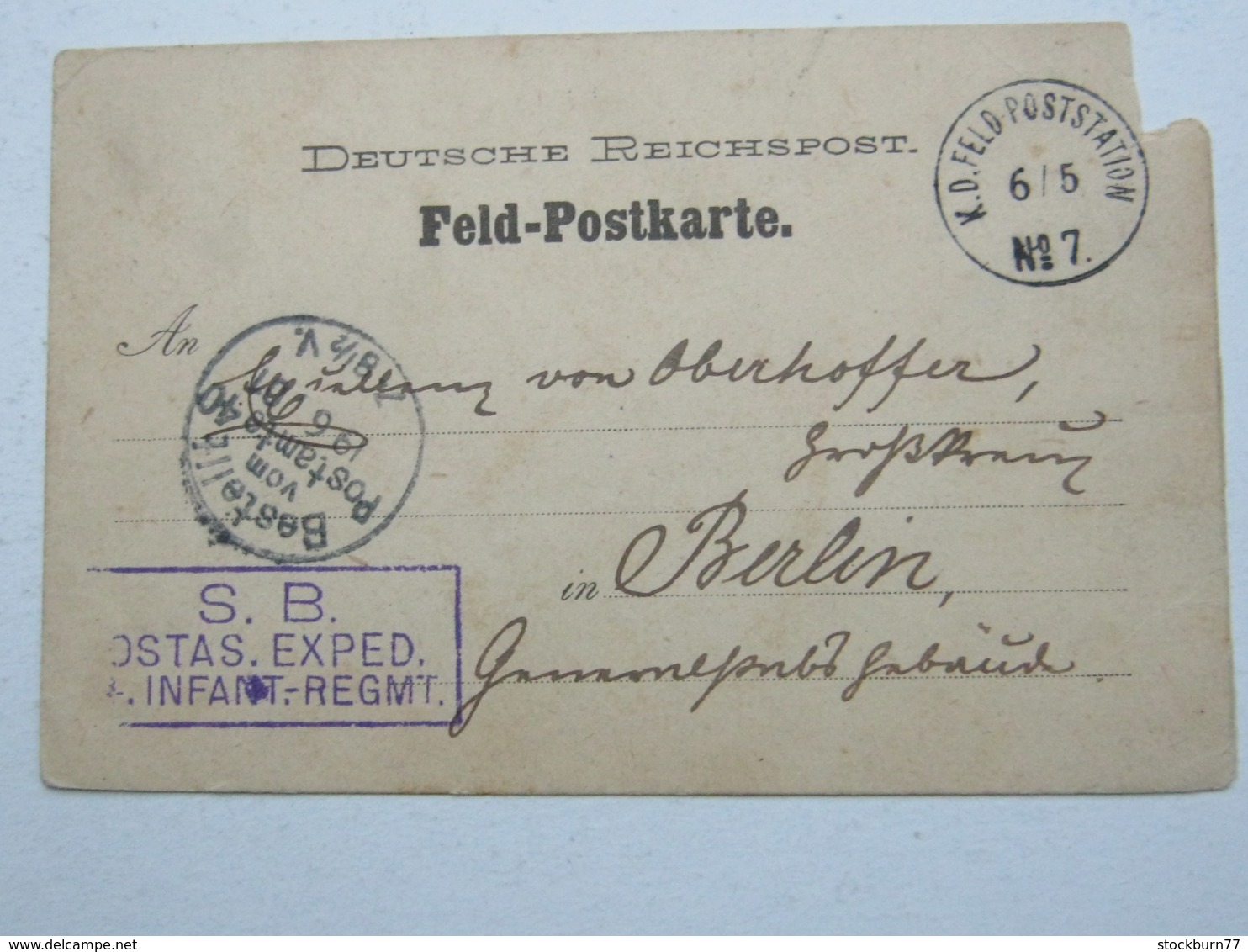 1901 , Feldpostkarte  Mit Handgemalter Botschaft , Eckfehler - Deutsche Post In China