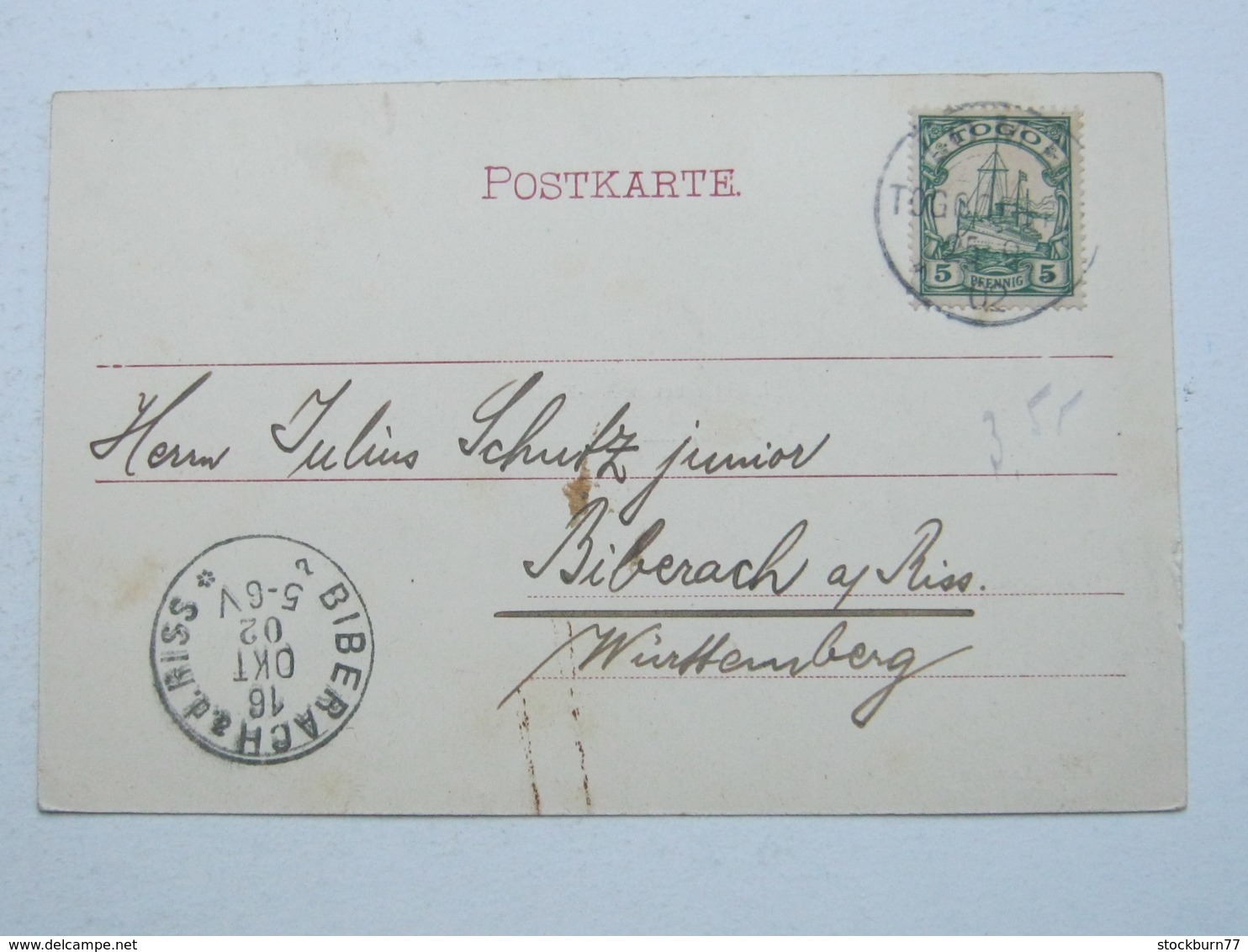 1902 , LOME , Klarer Stempel Auf Ansichtskarte - Togo