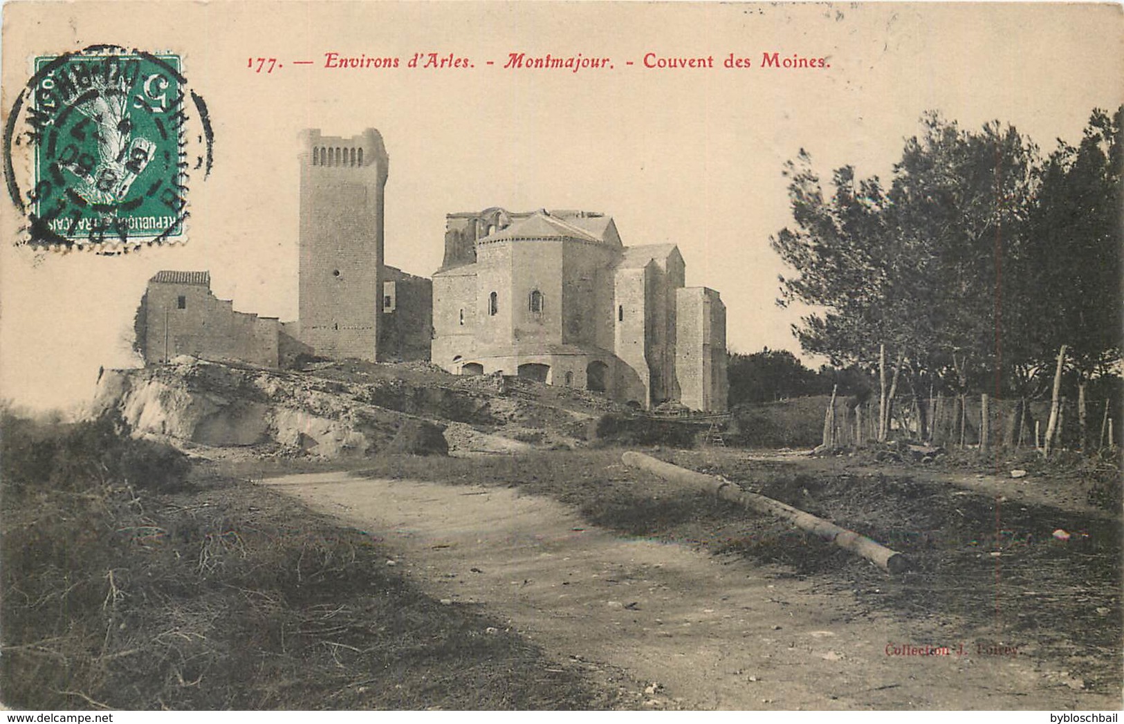 CPA 13 Bouches Du Rhone Environs D'Arles Montmajour Couvent Des Moines 1909 - Autres & Non Classés