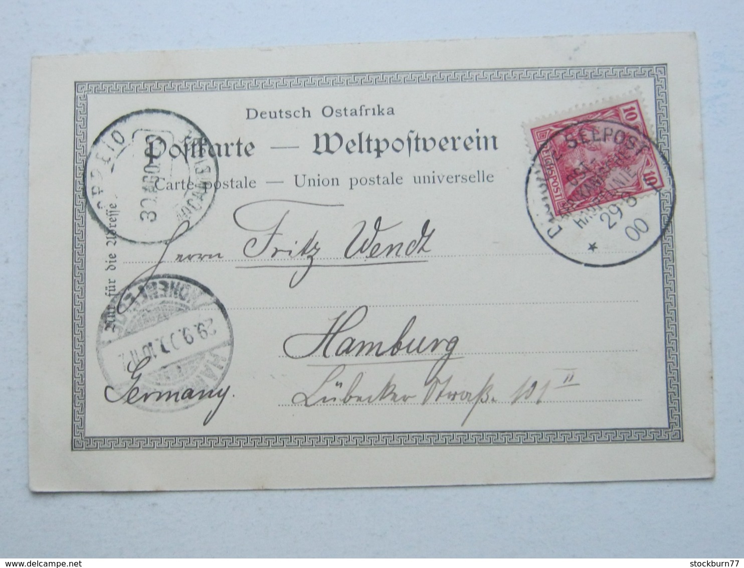 DOA , 1900 , Ansichtskarte Usambara , Karte  Mit Seepoststempel - Deutsch-Ostafrika