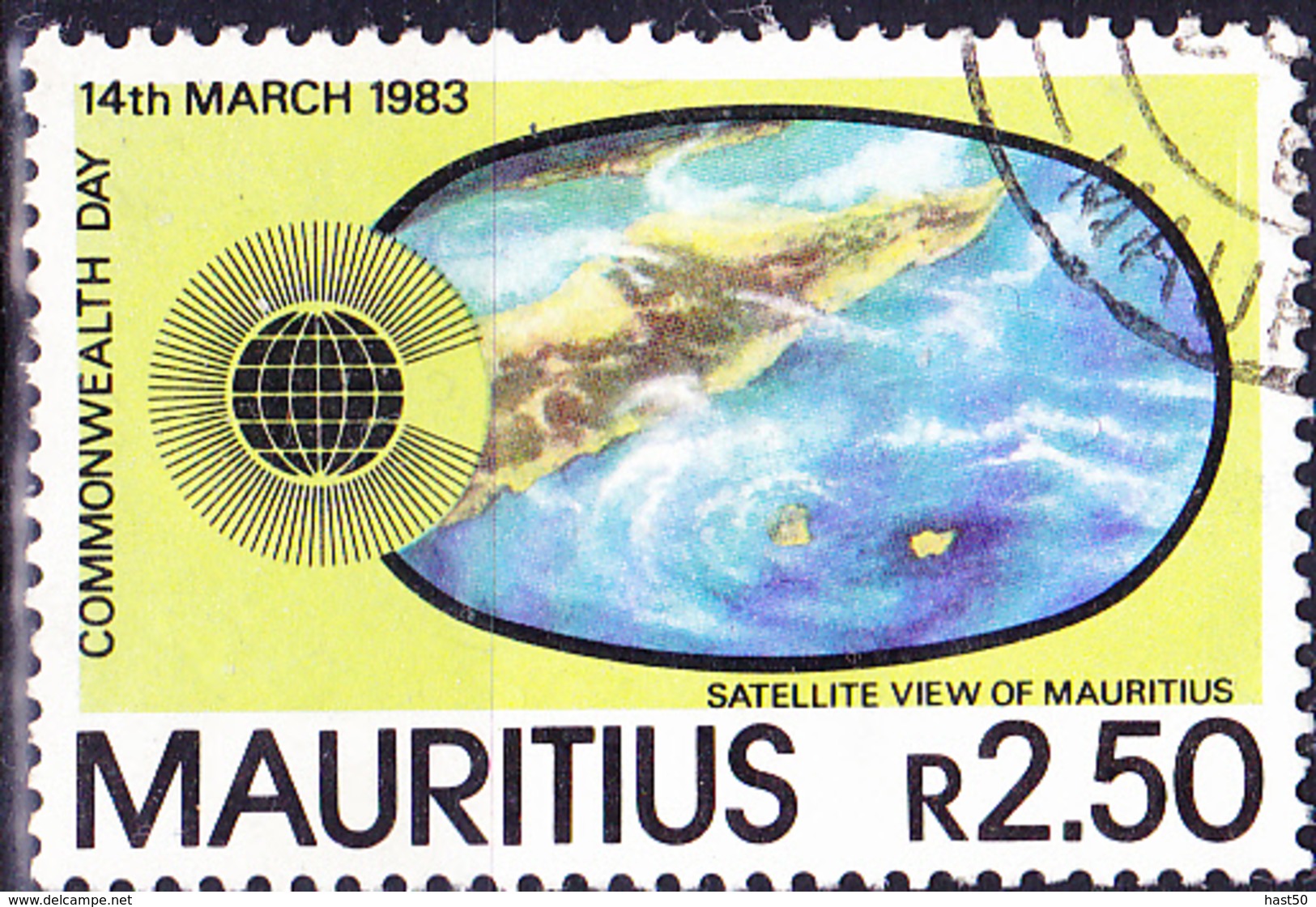 Mauritius - Satellitenbild Von Mauritius (Mi.Nr.: 555) 1983 - Gest. Used Obl. - Maurice (1968-...)