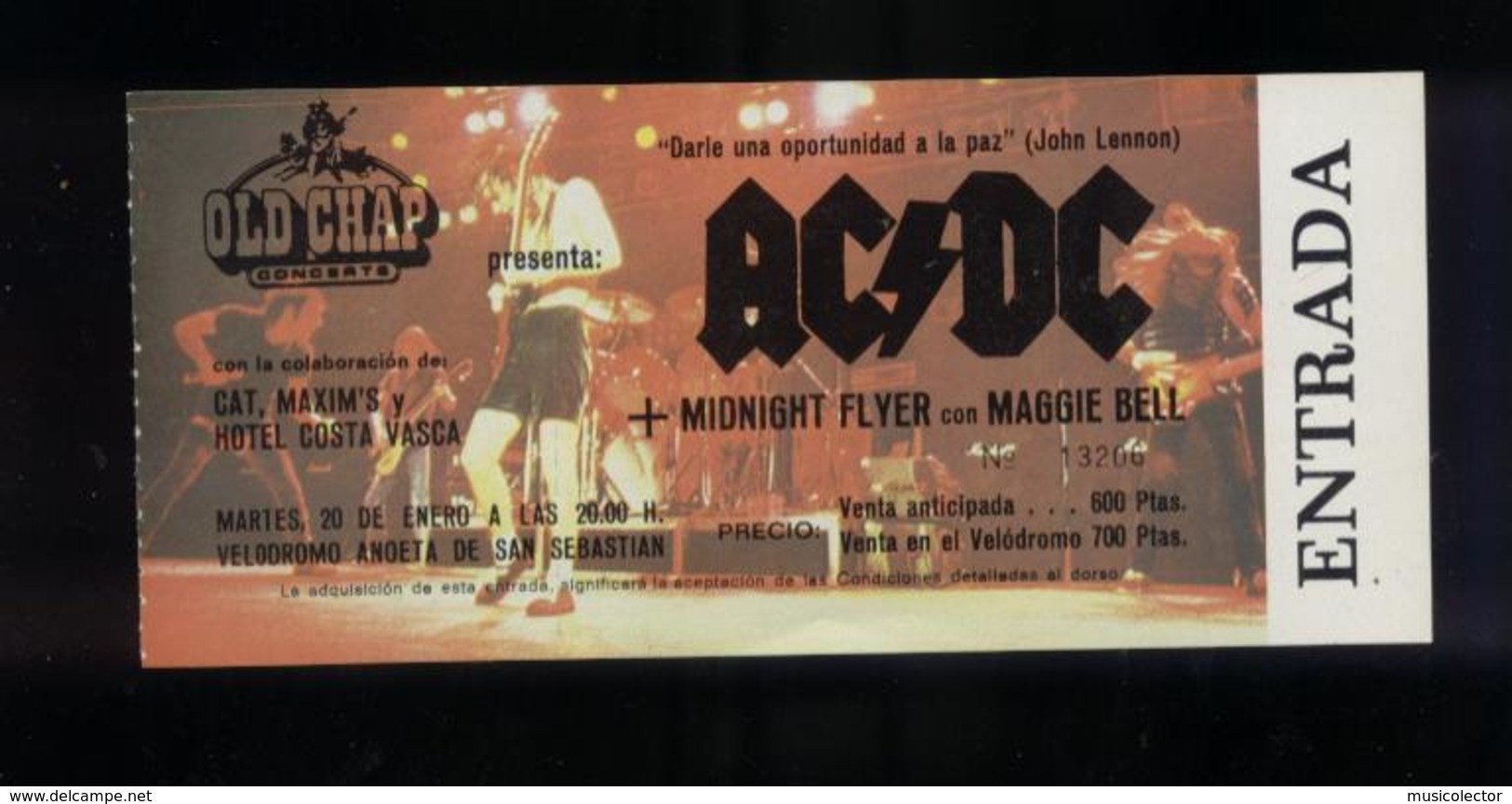 AC DC San Sebastián 1981 TICKET DE CONCERT NEUF - Tickets De Concerts