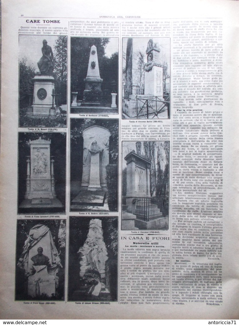 La Domenica Del Corriere 6 Novembre 1910 Nubifragio Cetara Casamicciola Bassano - Altri & Non Classificati