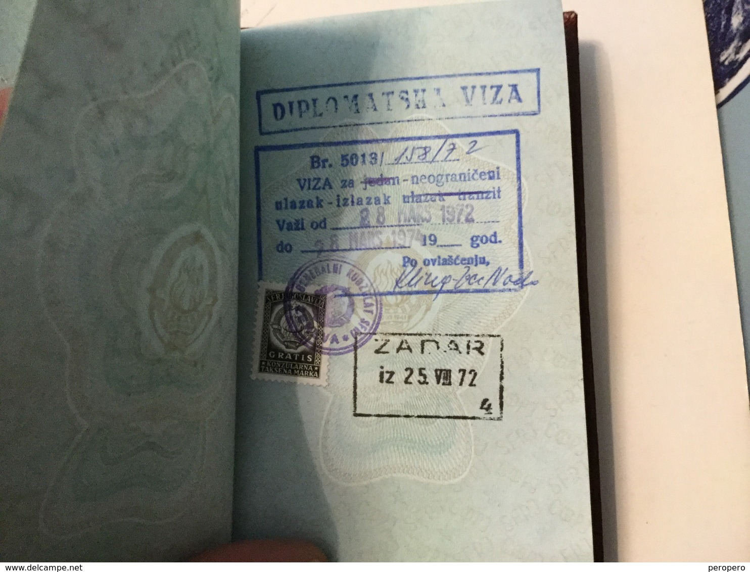 PASSPORT   REISEPASS  PASSAPORTO   PASSEPORT DIPLOMATIQUE  VISA 1967. : SUISSE , UK , ESPANA , USA ,