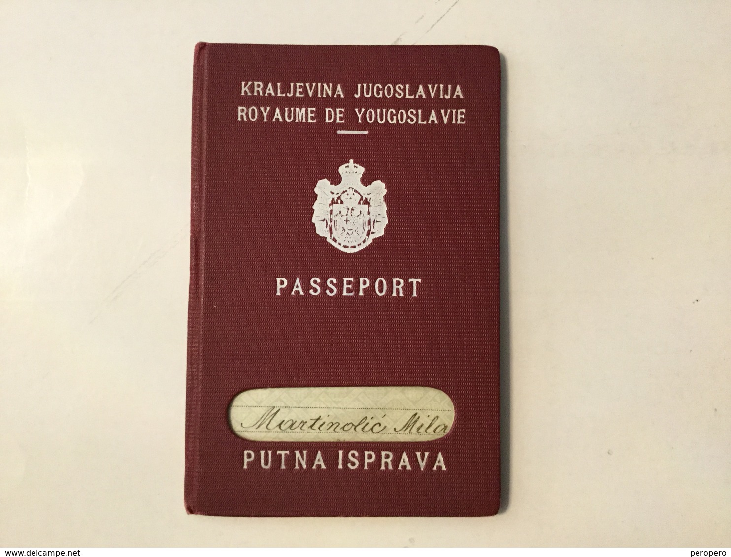 PASSPORT   REISEPASS  PASSAPORTO   PASSEPORT  1938. ROYAUME DE YOUGOSLAVIE -VISA : ITALIA , FRANCE - Historische Dokumente