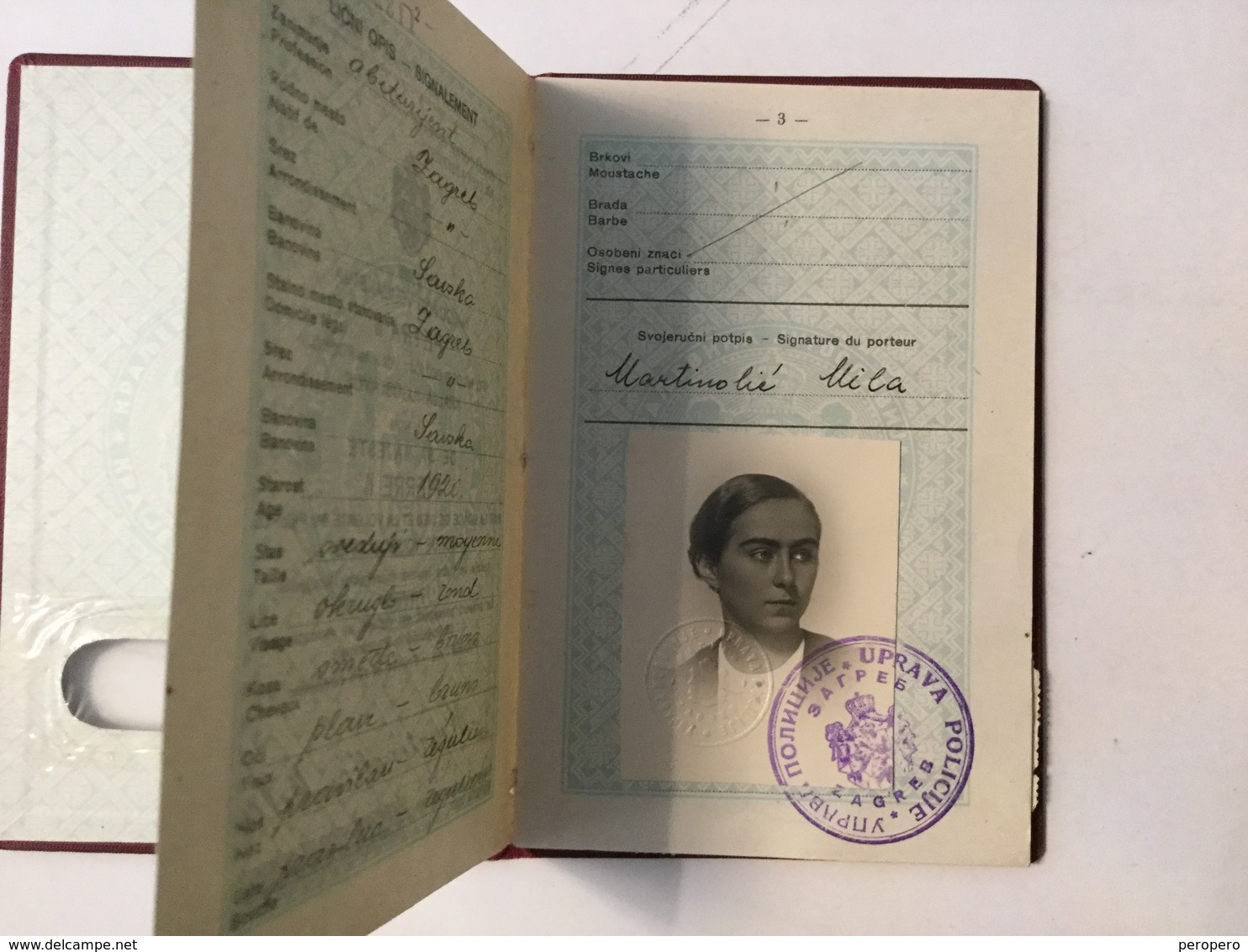 PASSPORT   REISEPASS  PASSAPORTO   PASSEPORT  1938. ROYAUME DE YOUGOSLAVIE -VISA : ITALIA , FRANCE - Historische Dokumente