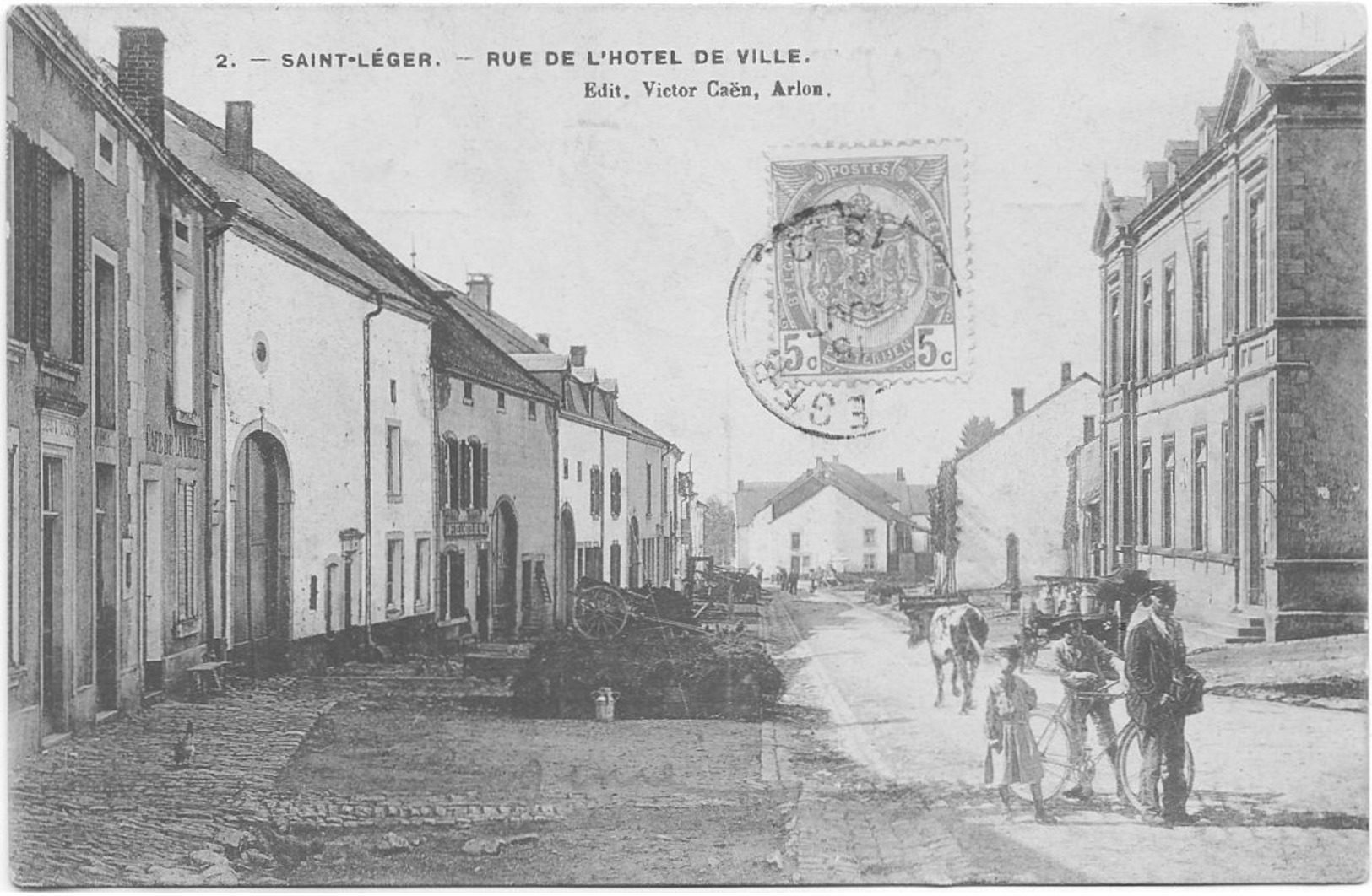 2 Saint-Léger Rue De L'Hotel De Ville Août 1909 - Saint-Léger