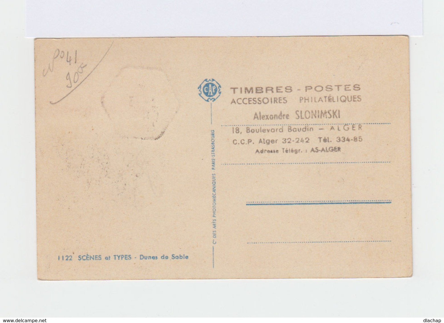 Sur Carte Postale Timbre 70 C Rouge Cachet Ambulant Hexagonal Tamanrasset Contantine 1951. (1047x) - Lettres & Documents
