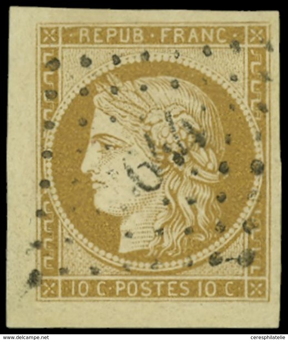 EMISSION DE 1849 - 1    10c. Bistre-jaune, Petit Cdf, Obl. PC 644, TTB. C - 1849-1850 Cérès