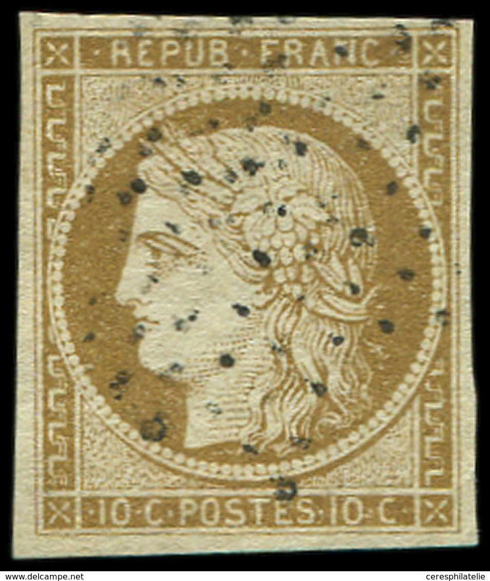 EMISSION DE 1849 - 1    10c. Bistre-jaune, Oblitéré ETOILE, Frappe Légère, TB. C - 1849-1850 Ceres