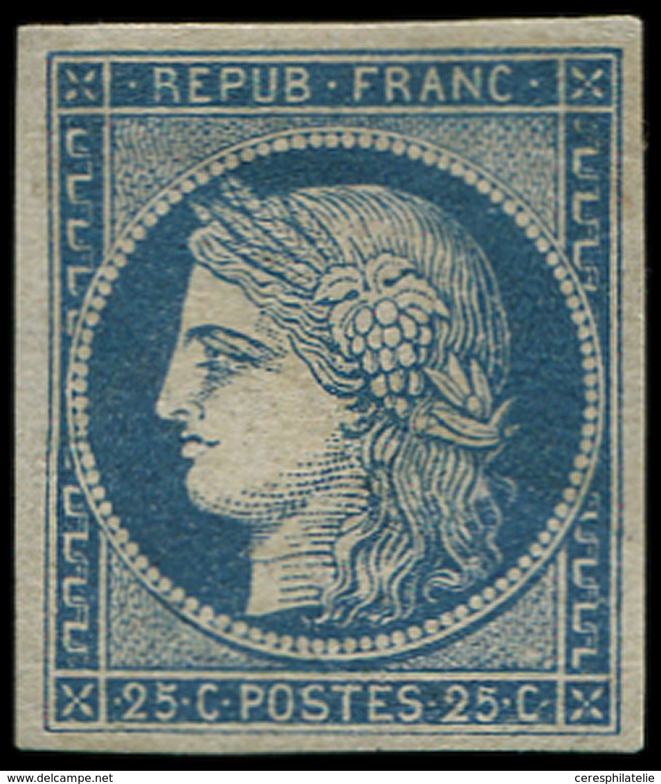 * EMISSION DE 1849 - 4    25c. Bleu, Restauré, Aspect TB - 1849-1850 Ceres