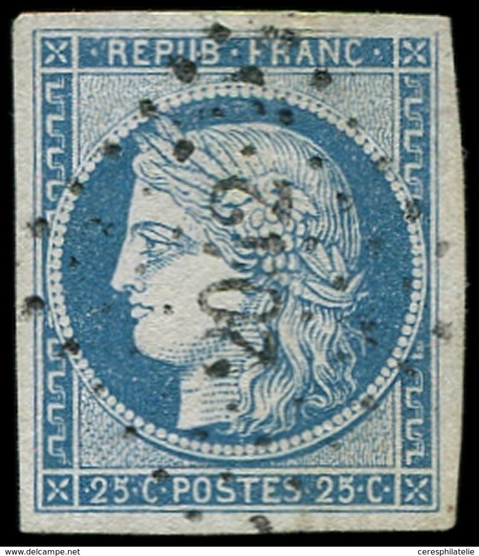 EMISSION DE 1849 - 4    25c. Bleu, Obl. PC 2042, TTB - 1849-1850 Ceres