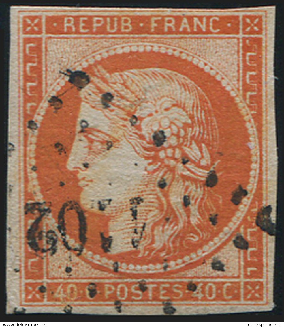 EMISSION DE 1849 - 5a   40c. Orange Vif, Oblitéré PC 1102, TB. C - 1849-1850 Cérès