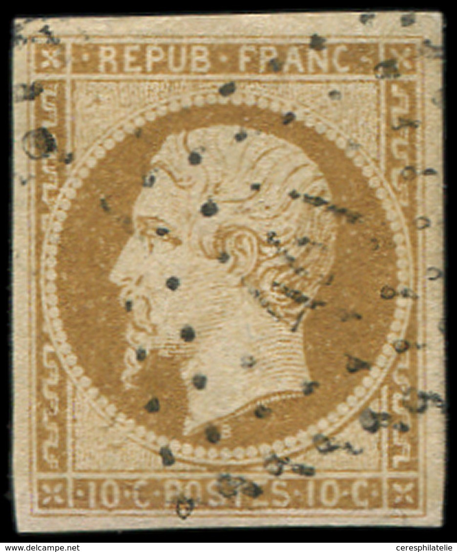 PRESIDENCE - 9    10c. Bistre-jaune, Obl. PC 441 (Bordeaux), Remargé En Bas, B/TB - 1852 Luis-Napoléon