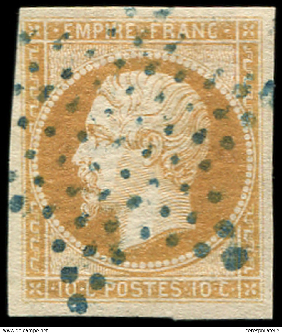 EMPIRE NON DENTELE - 13A  10c. Bistre, T I, Obl. ETOILE BLEUE, TTB - 1853-1860 Napoleone III
