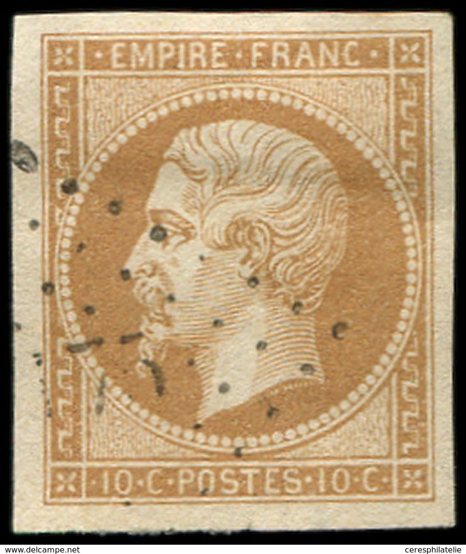 EMPIRE NON DENTELE - 13B  10c. Brun Clair, T II, Obl. PC Léger, TTB - 1853-1860 Napoléon III.