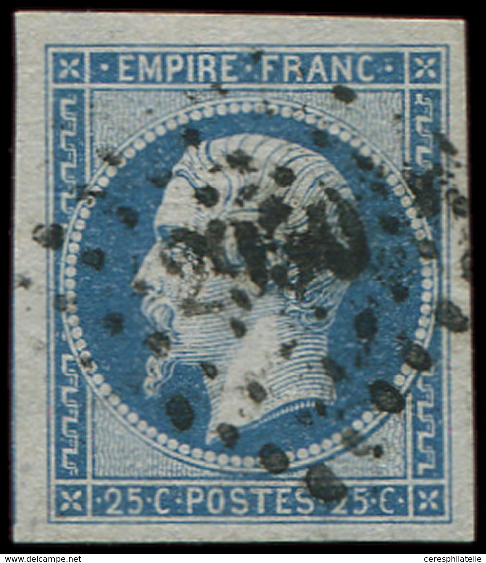 EMPIRE NON DENTELE - 15   25c. Bleu, Belles Marges, Obl. PC, TTB - 1853-1860 Napoleone III
