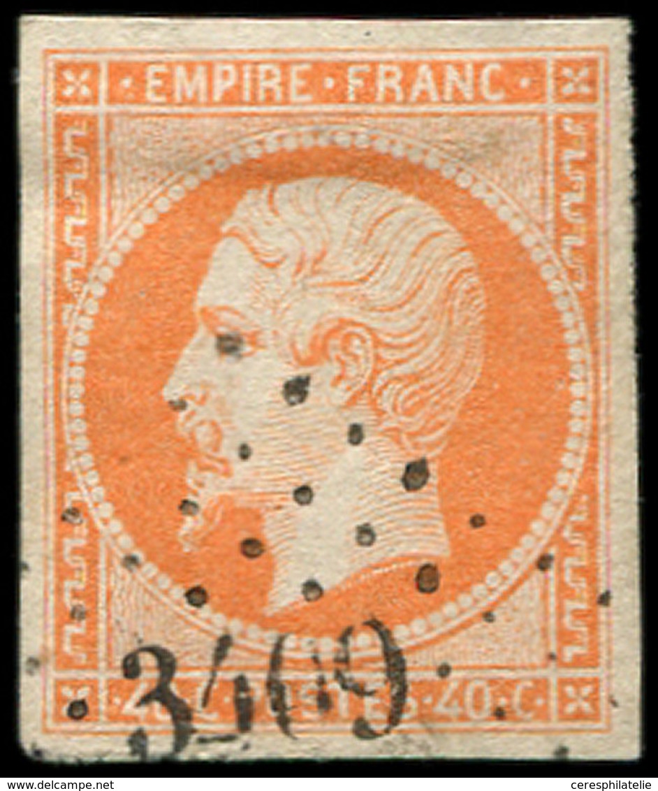 EMPIRE NON DENTELE - 16   40c. Orange, Obl. PC 3409, Frappe Superbe, TTB - 1853-1860 Napoleon III