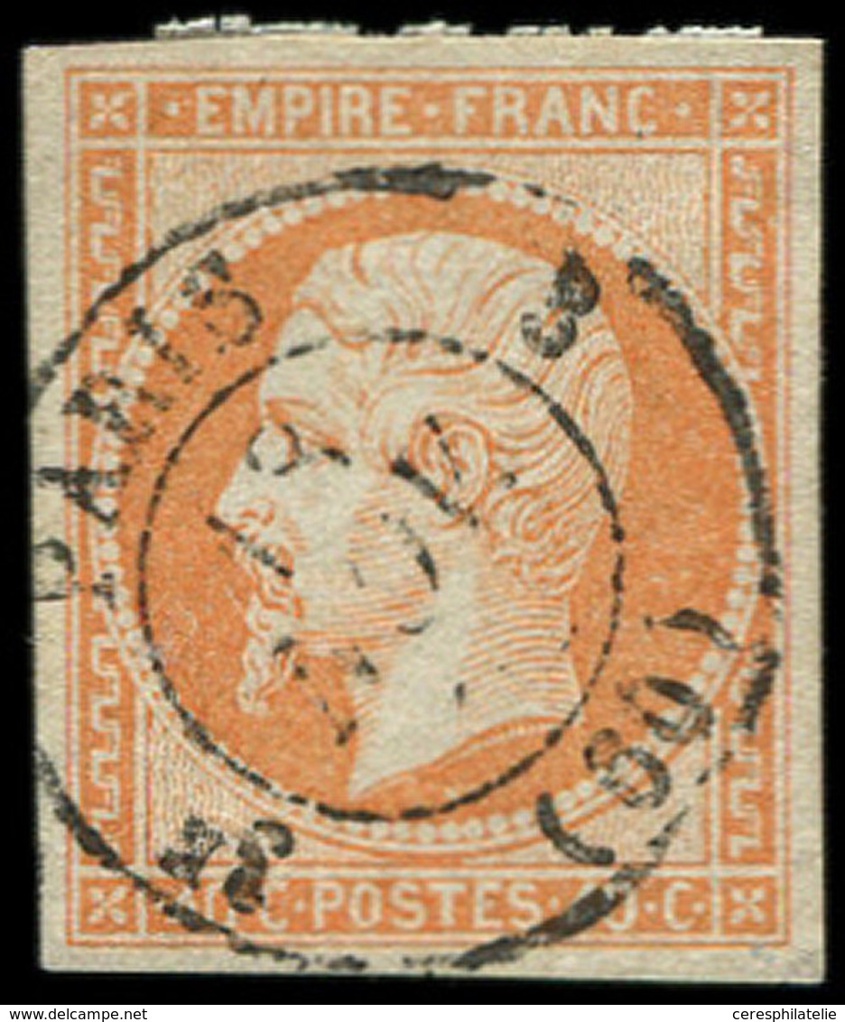 EMPIRE NON DENTELE - 16   40c. Orange, Obl. Càd 3e PARIS 3 13/11/( ), Frappe TTB - 1853-1860 Napoleone III