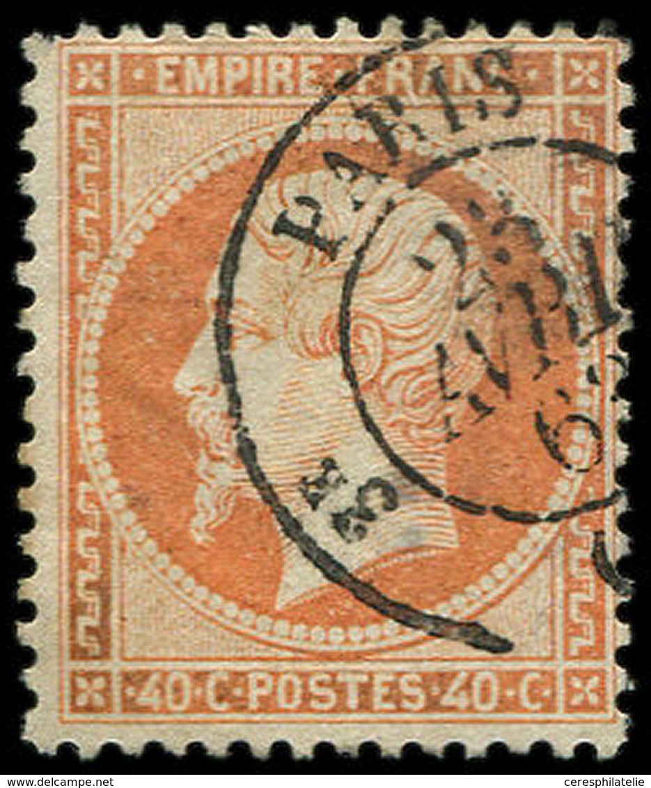 EMPIRE DENTELE - 23   40c. Orange, Obl. Càd 3e PARIS 23/4/63, Frappe Superbe - 1862 Napoleone III