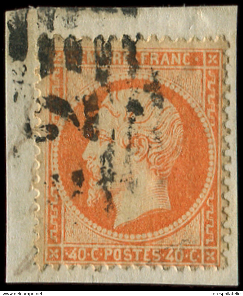 EMPIRE DENTELE - 23   40c. Orange, Obl. Cachet Espagnol Sur Fragt, TB - 1862 Napoleon III