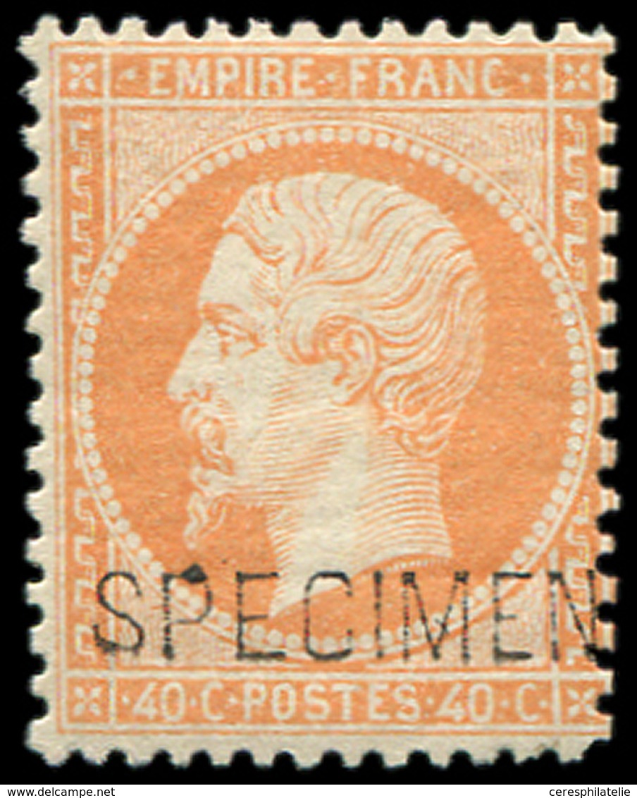 * EMPIRE DENTELE - S23d  40c. Orange, Surcharge SPECIMEN, TB. C - 1862 Napoleone III