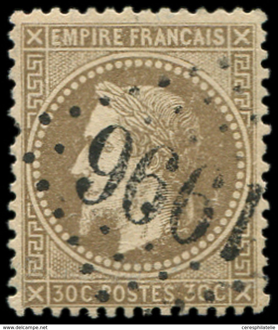 EMPIRE LAURE - 30   30c. Brun, Obl. GC 1996, Bon Centrage, Frappe TTB, Superbe - 1863-1870 Napoléon III. Laure