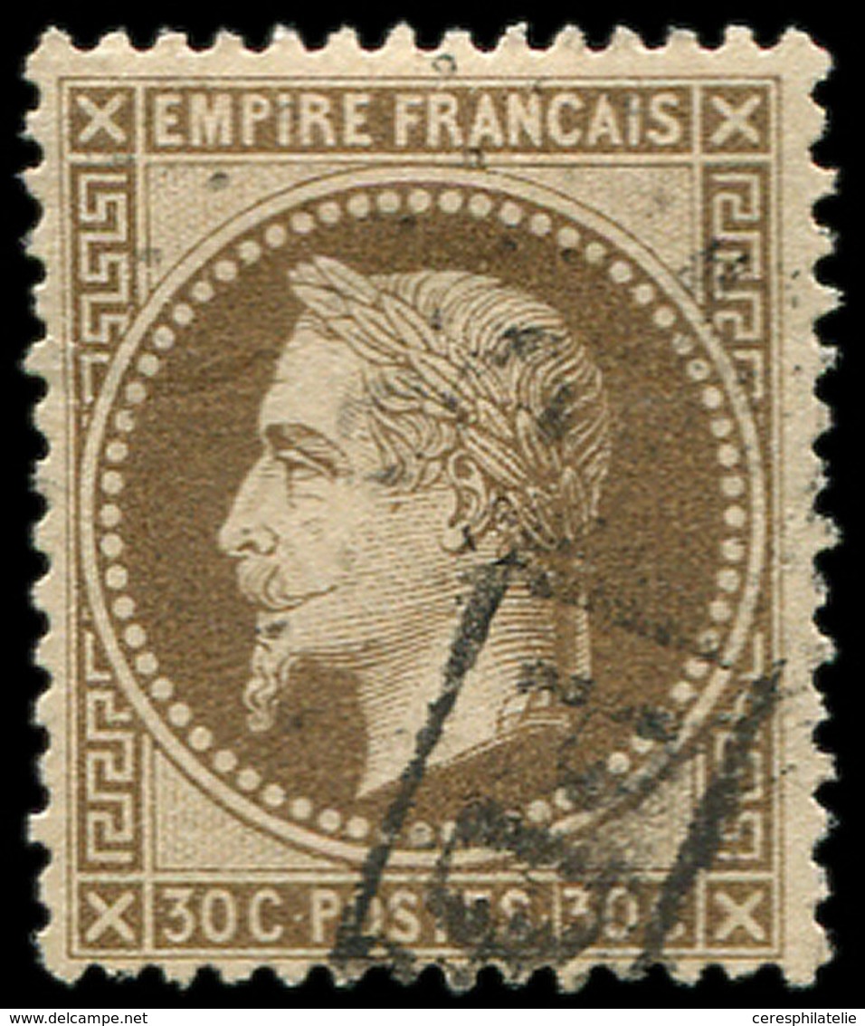 EMPIRE LAURE - 30   30c. Brun, Obl. GC Léger Et Cachet PD, TB - 1863-1870 Napoleone III Con Gli Allori