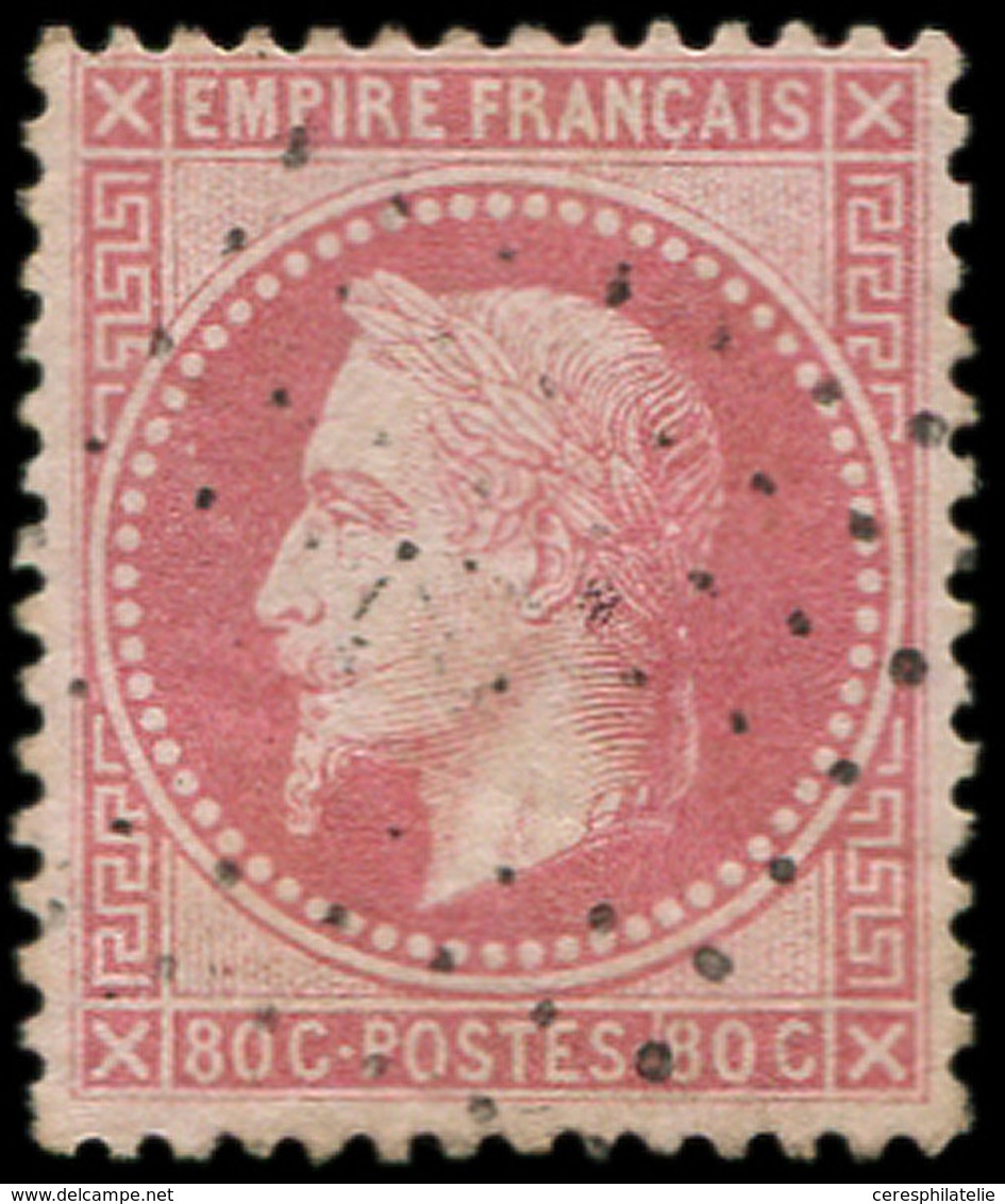 EMPIRE LAURE - 32a  80c. Rose Clair, Obl. Los., Frappe Très Légère, TTB, N° Maury - 1863-1870 Napoleone III Con Gli Allori