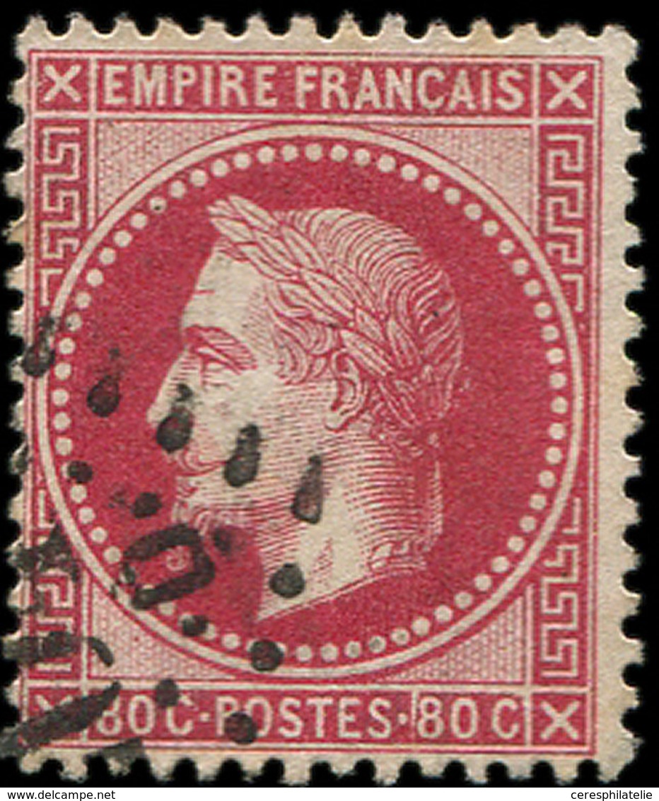 EMPIRE LAURE - 32a  80c. Rose Carminé, Obl. GC 2045D, Nuance Soutenue, TTB - 1863-1870 Napoleone III Con Gli Allori