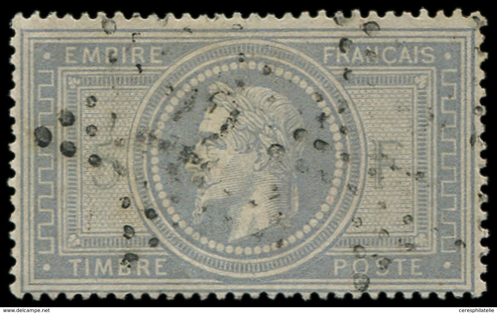 EMPIRE LAURE - 33    5f. Violet-gris, Obl. Etoile 22, TB. C - 1863-1870 Napoleone III Con Gli Allori