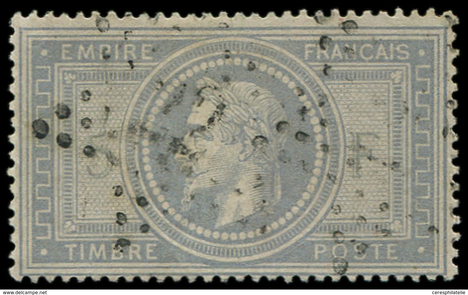 EMPIRE LAURE - 33    5f. Violet-gris, Obl. Etoile 22, TB. C - 1863-1870 Napoléon III Lauré