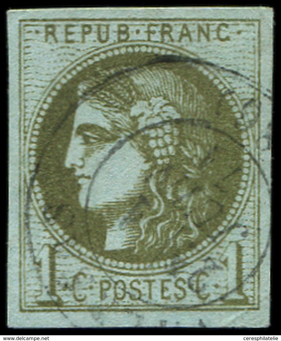 EMISSION DE BORDEAUX - 39C   1c. Olive, R III, Obl. Càd T17 1/7/71, TB. C - 1870 Emissione Di Bordeaux