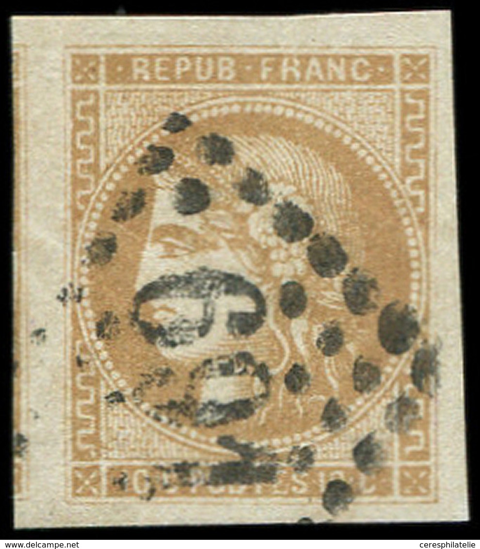 EMISSION DE BORDEAUX - 43A  10c. Bistre, T I R I, Obl. GC 691, Voisin à Gauche, TTB - 1870 Bordeaux Printing