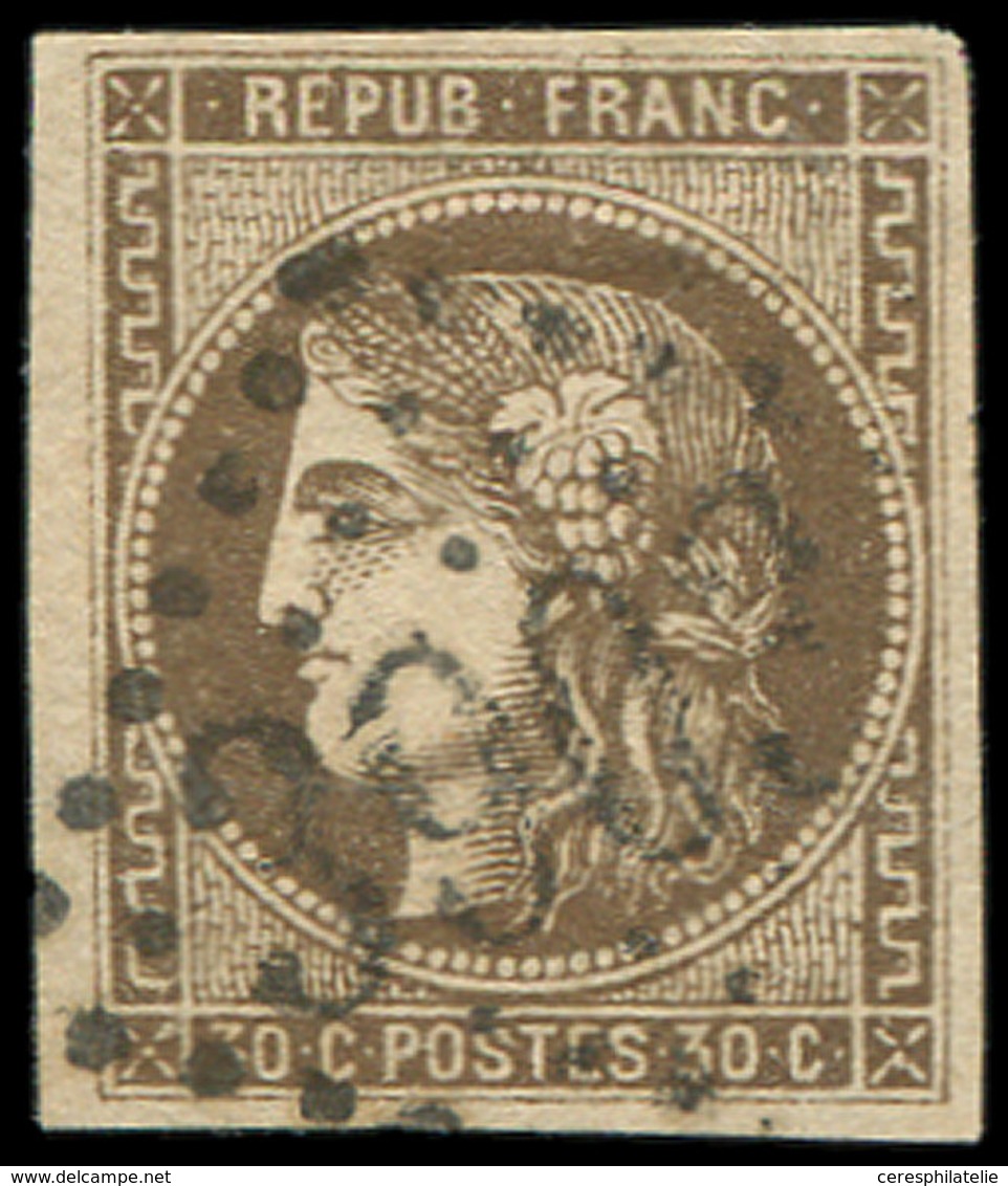 EMISSION DE BORDEAUX - 47   30c. Brun, Oblitéré GC 3903, TB - 1870 Bordeaux Printing