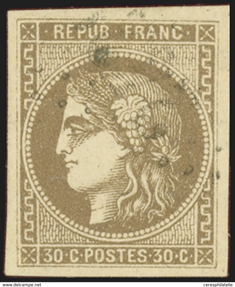 EMISSION DE BORDEAUX - 47   30c. Brun, Oblitéré, TB - 1870 Bordeaux Printing