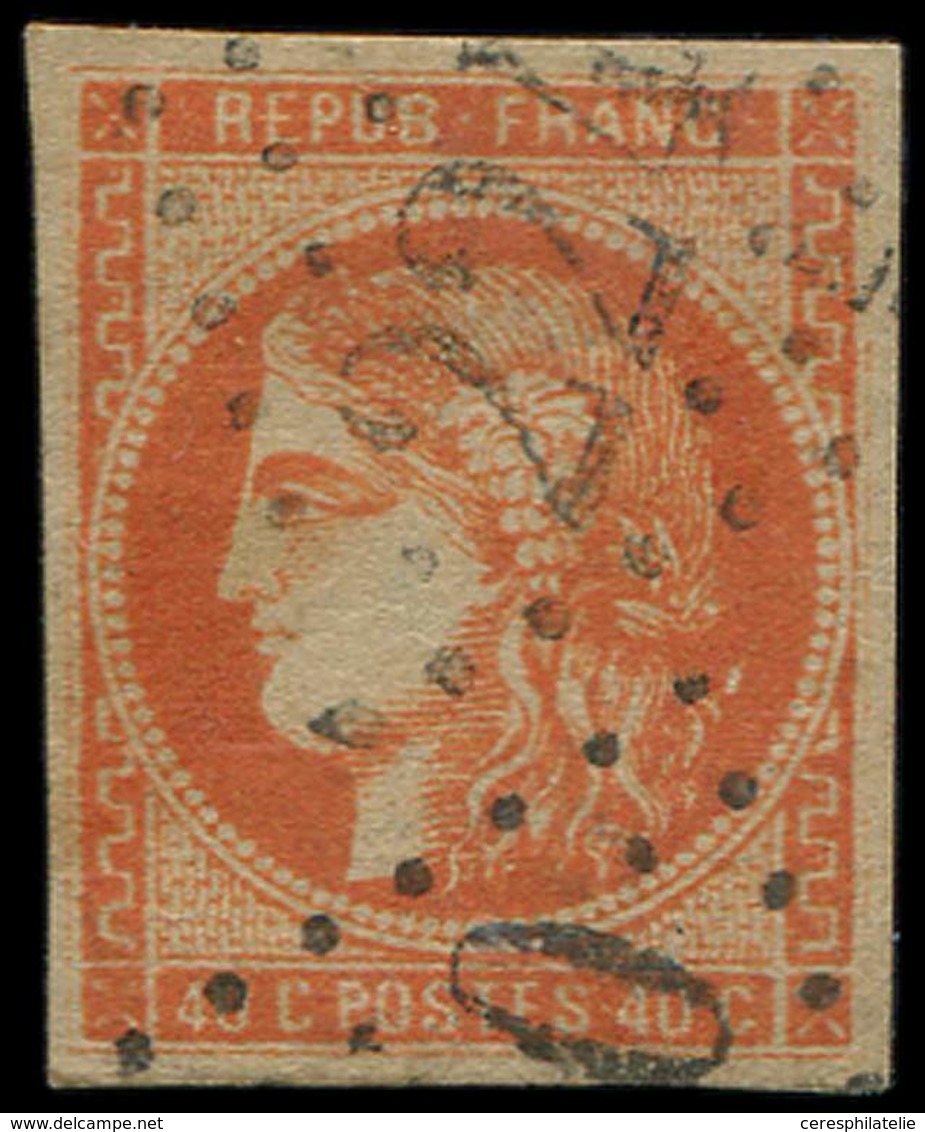 EMISSION DE BORDEAUX - 48   40c. Orange, Oblitéré GC 2240, TB - 1870 Emissione Di Bordeaux