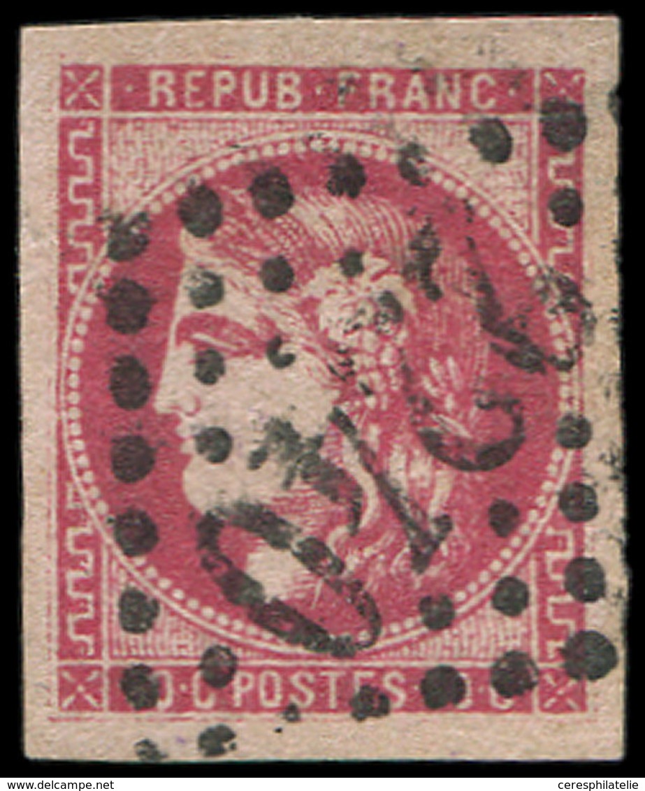 EMISSION DE BORDEAUX - 49   80c. Rose, Oblitéré GC 2240, Très Belles Marges, TB. S - 1870 Bordeaux Printing