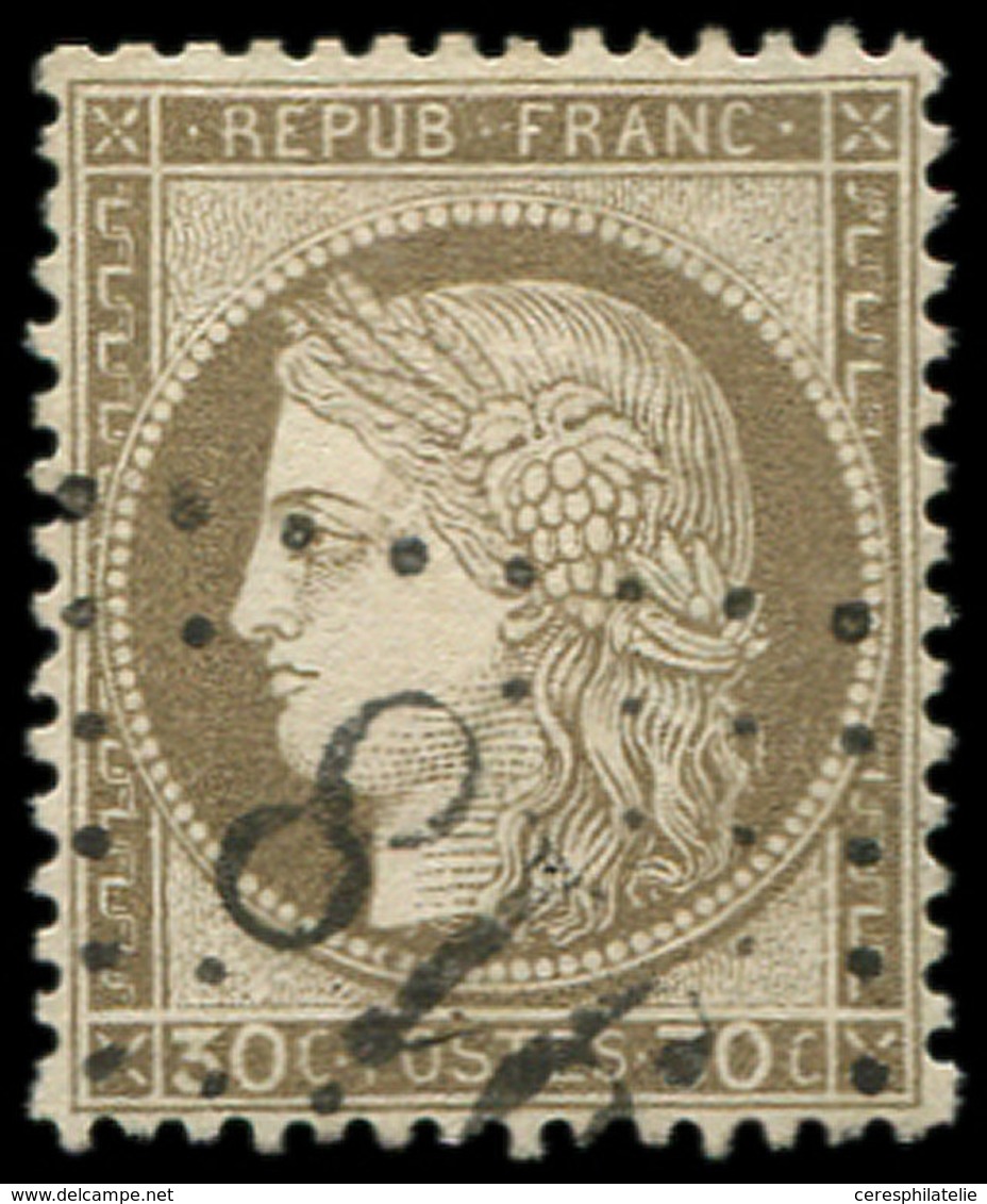 CERES DENTELE - 56   30c. Brun, Obl. GC 918, Très Belle Frappe, Bon Centrage, Superbe - 1871-1875 Ceres