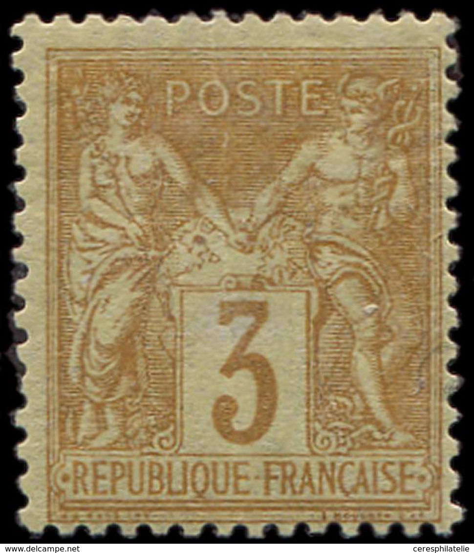 * TYPE SAGE - 86    3c. Bistre-jaune, TB - 1876-1878 Sage (Type I)
