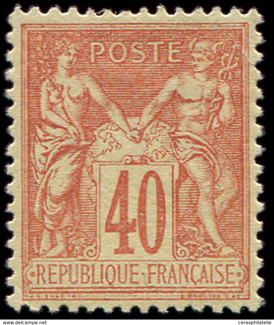 * TYPE SAGE - 94   40c. Rouge Orange, Centrage Parfait, Frais Et Superbe - 1876-1878 Sage (Type I)