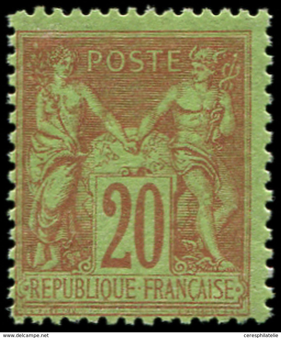 ** TYPE SAGE - 96   20c. Brique Sur Vert, TB. C - 1876-1878 Sage (Type I)