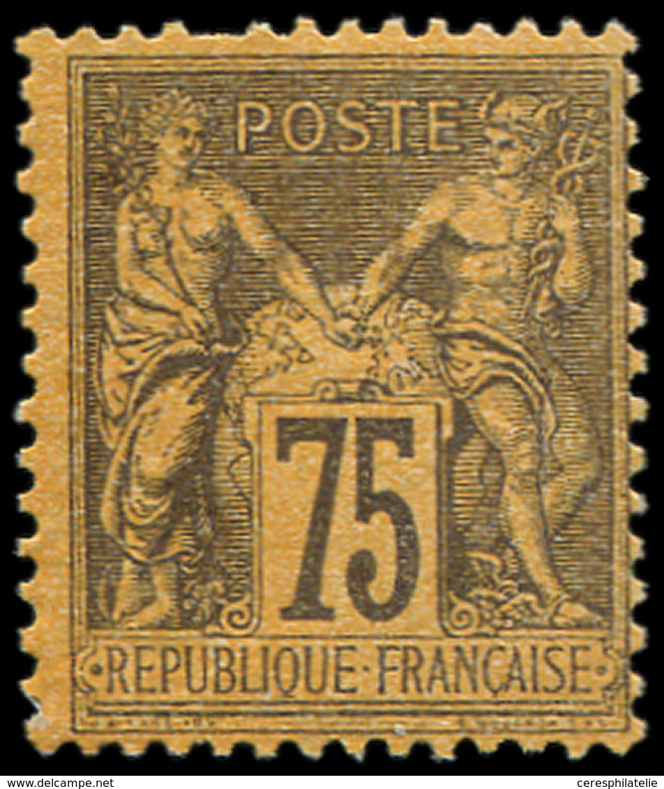 * TYPE SAGE - 99   75c. Violet Sur Orange, Une Dent Manque, Sinon TB. Br - 1876-1878 Sage (Type I)
