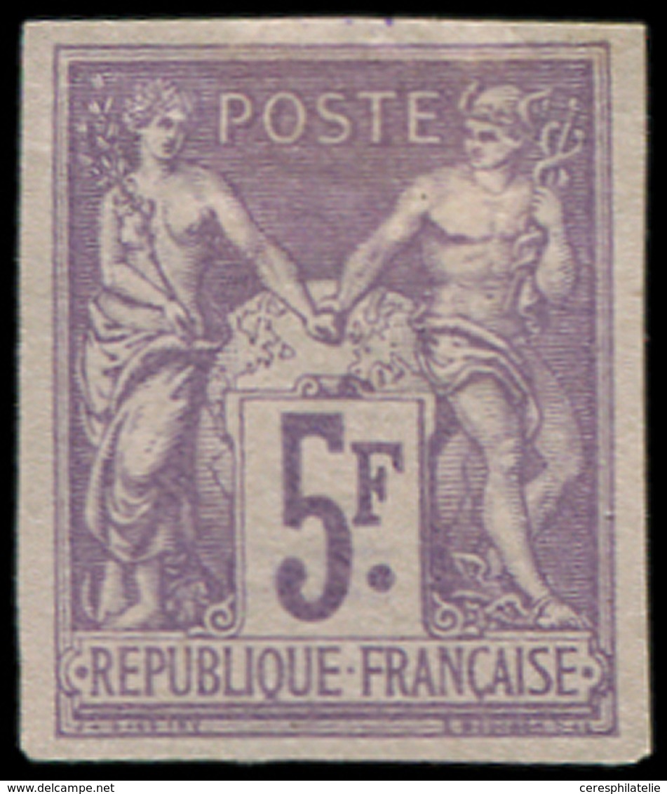 (*) TYPE SAGE - Granet 95c : 5f. Violet, TB - 1876-1898 Sage (Type II)