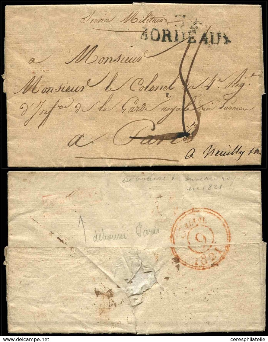 Let LETTRES DE PARIS - MP Encadrée Rouge DEBOURSE Sur LAC De 1821, TB - 1849-1876: Periodo Classico